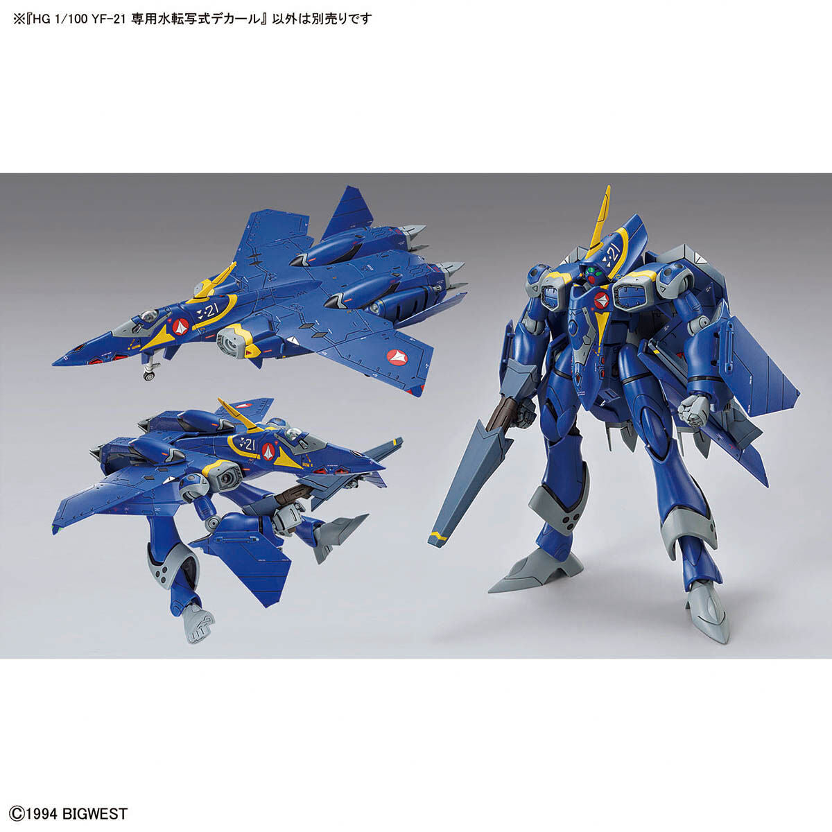 HG 1/100 YF-21 WATER DECALS