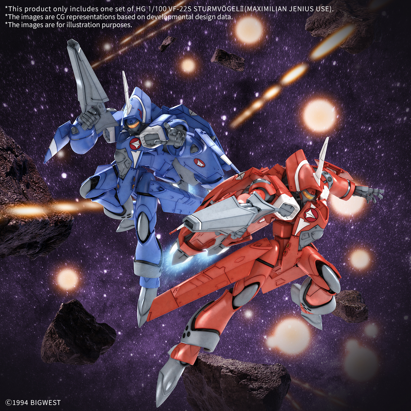 HG 1/100 VF-22S STURMVOGEL Ⅱ MAXIMILIAN JENIUS USE