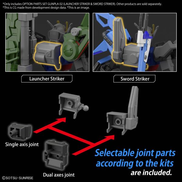 OPTION PARTS SET GUNPLA 02 (LAUNCHER STRIKER & SWORD STRIKER)