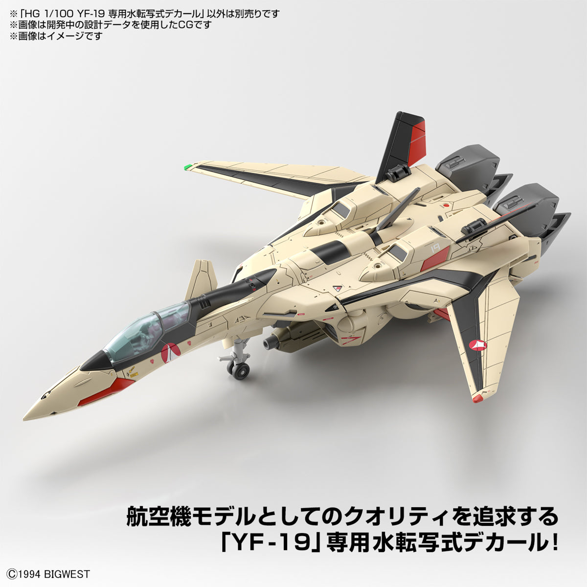 HG 1/100 YF-19 + Water Slide Decals Bundle