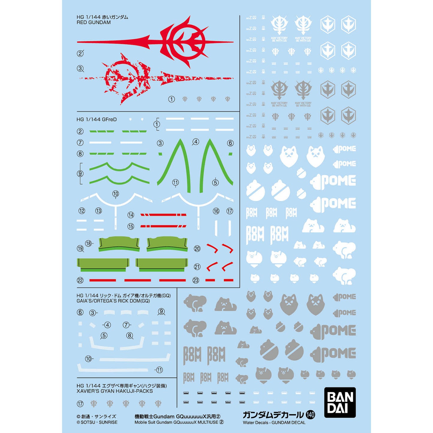 GUNDAM DECAL140 Mobile Suit Gundam GQuuuuuuX MULTIUSE ②