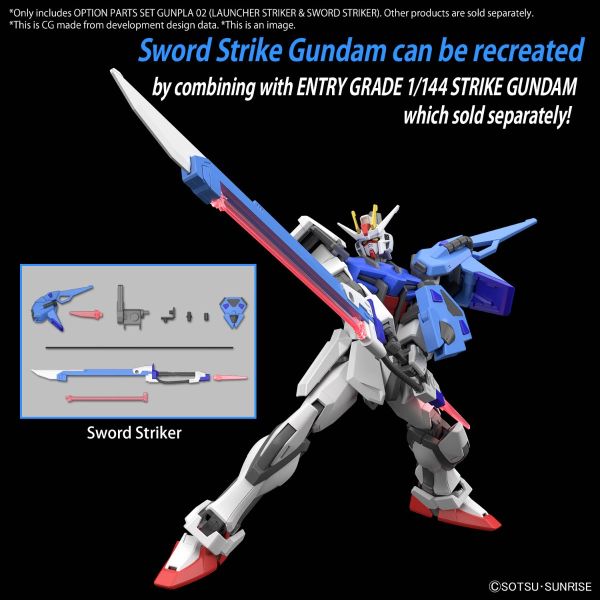 OPTION PARTS SET GUNPLA 02 (LAUNCHER STRIKER & SWORD STRIKER)