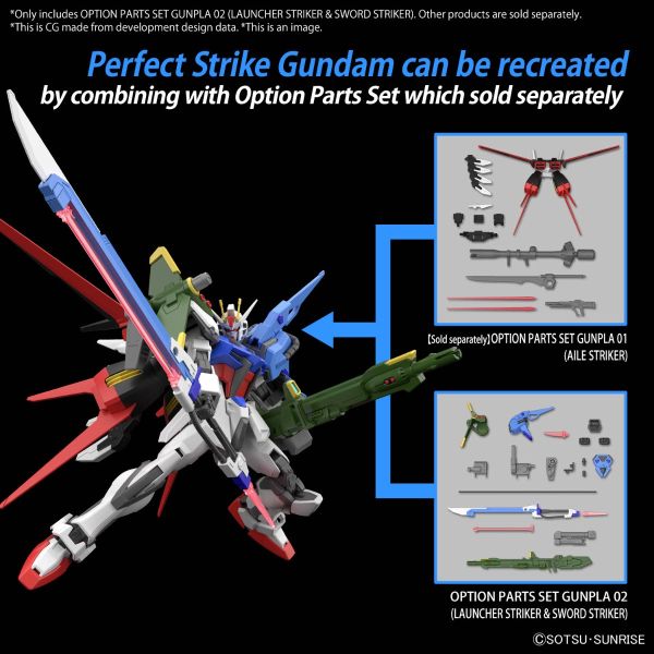 OPTION PARTS SET GUNPLA 02 (LAUNCHER STRIKER & SWORD STRIKER)